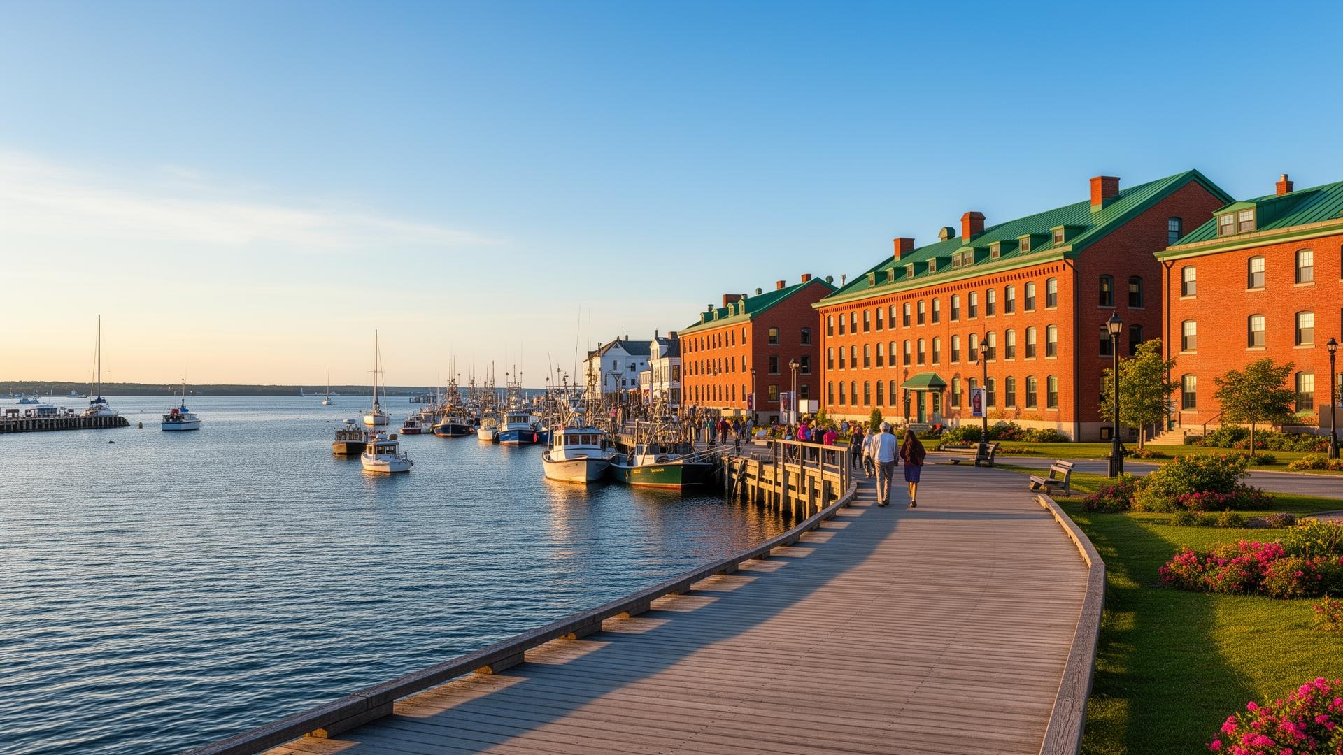 Charlottetown, Prince Edward Island waterfront and historic harbour